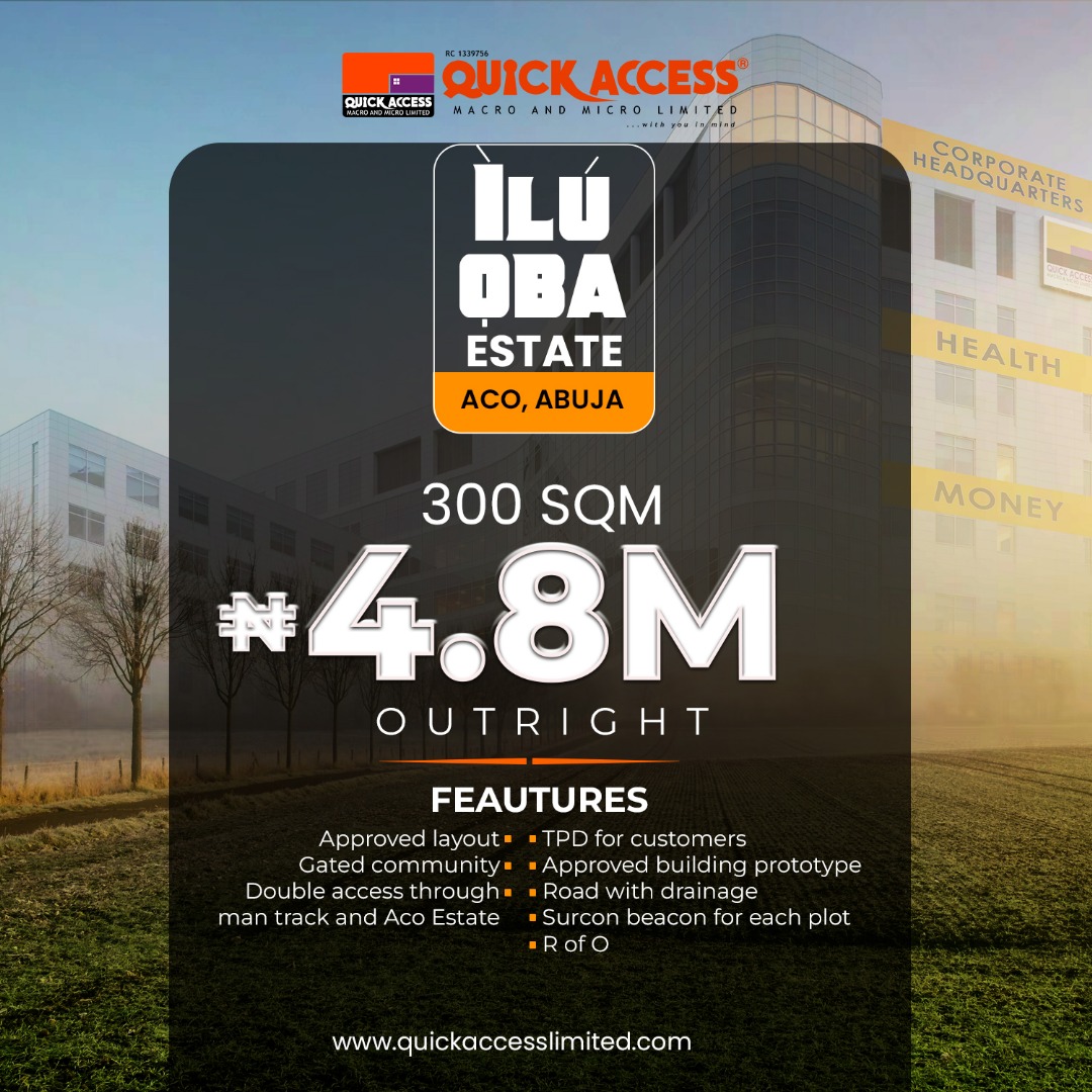 ILU OBA ESTATE PLOT 130 (300 SQM) OUTRIGHT